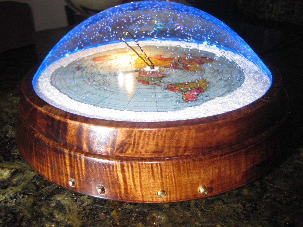 #114  14" Tiger Eye Maple with rotating dome